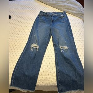 Express Women's Blue Flare Jeans